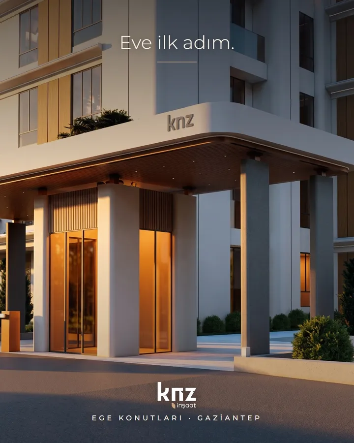 KNZ İnşaat için Instagram post tasarımı: Eve ilk adım