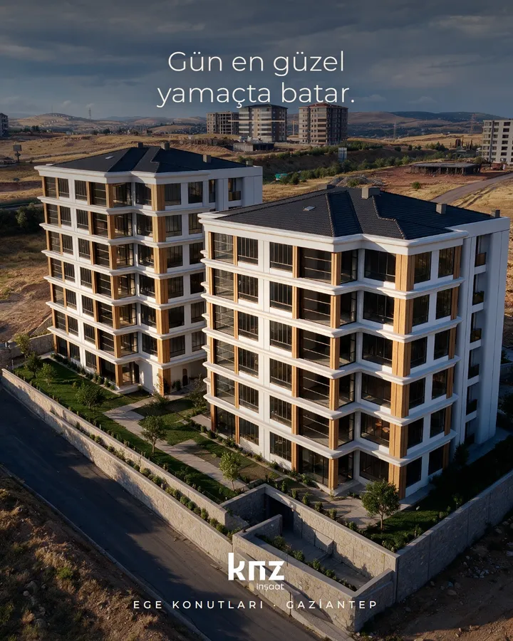 KNZ İnşaat için Instagram post tasarımı: Gün en güzel yamaçta batar