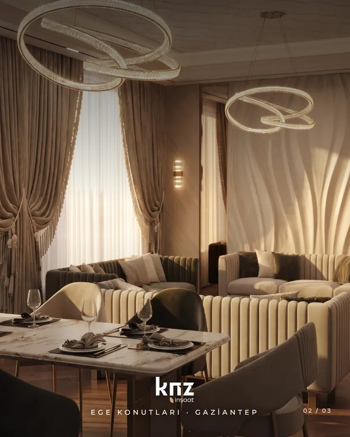 KNZ İnşaat için Instagram post tasarımı: Salon