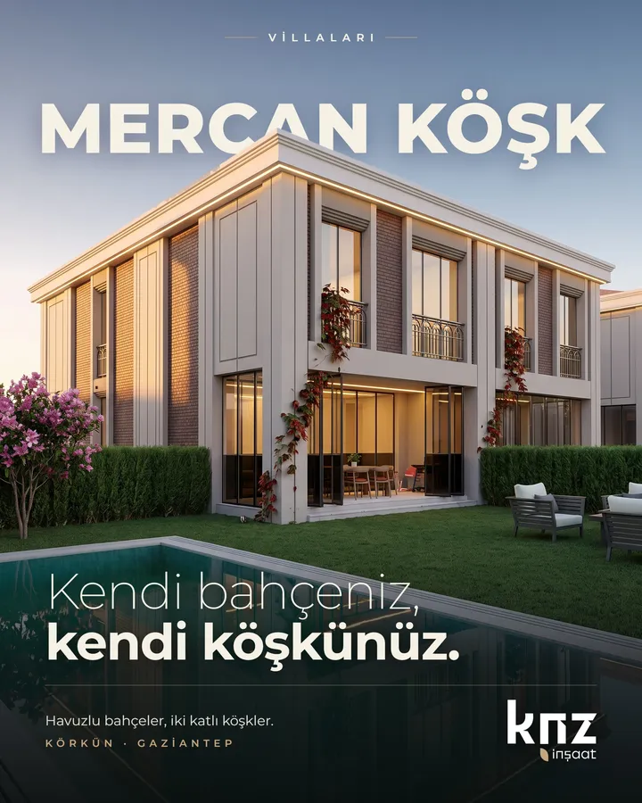 KNZ İnşaat için Instagram post tasarımı: Mercan Köşk Villaları