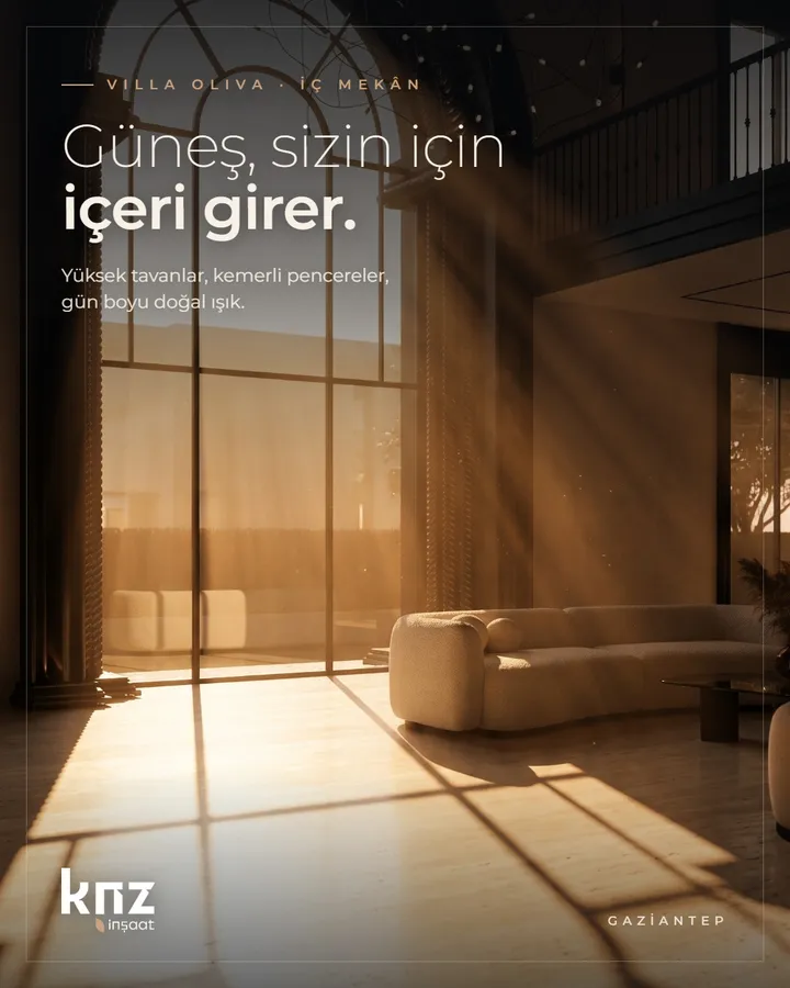 KNZ İnşaat için Instagram post tasarımı: Güneş, sizin için içeri girer