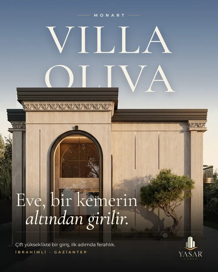 Yaşar Group için Instagram post tasarımı: Eve, bir kemerin altından girilir